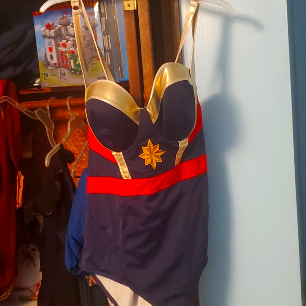 Captain Marvel 1 piece bathing suit